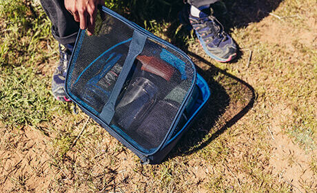 Couvercle transparent avec fermeture à glissière