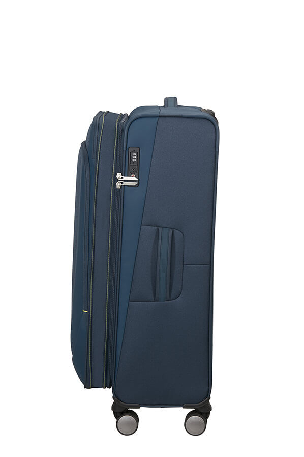 American Tourister Wanderlite Spinner EXP TSA L  Bleu marine fonc&eacute;