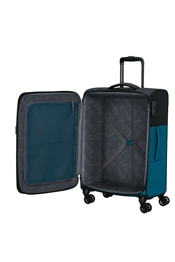 American Tourister Daring Dash Spinner Expandable TSA M  Noir/Bleu