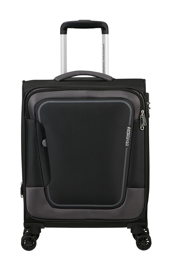 American Tourister Pulsonic Spinner Expandable 55cm  Asphalt Black