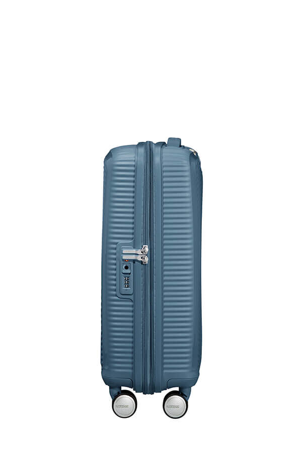 American Tourister Soundbox Spinner Expandable 55cm  Stone Blue
