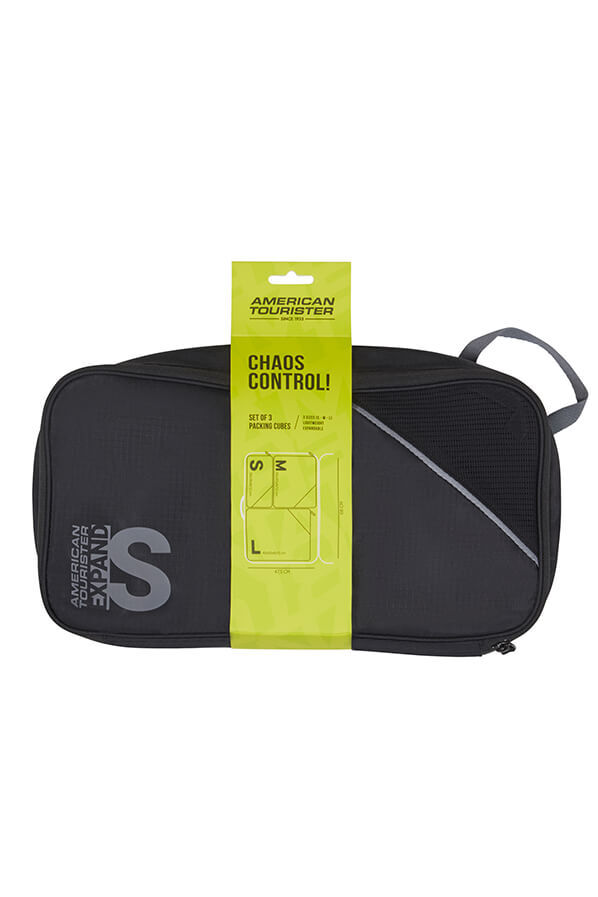 Packing Cubes Set de 3 organisateurs de bagages | American Tourister American Tourist. Ta Packing Cubes S/M/L  Noir/Gris