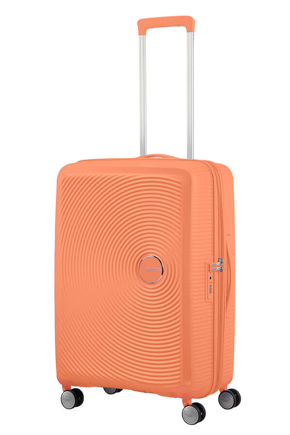 SoundBox Medium Check-in | American Tourister Soundbox Spinner TSA Expandable 67cm  Cantaloupe