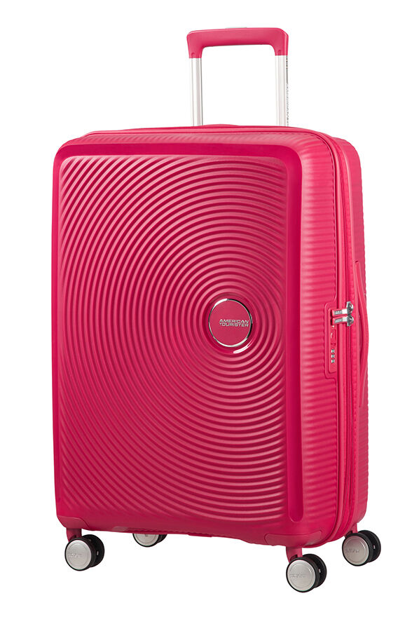 SoundBox Bagage moyen s&eacute;jour | American Tourister Soundbox Spinner extensible 67cm Lightning Pink