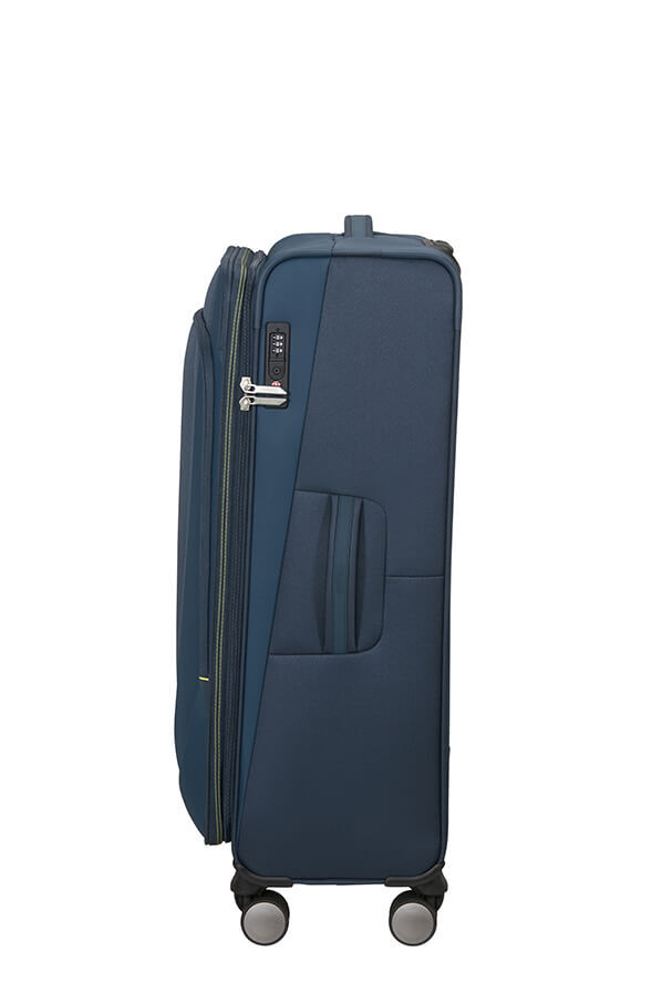 American Tourister Wanderlite Spinner EXP TSA L  Bleu marine fonc&eacute;