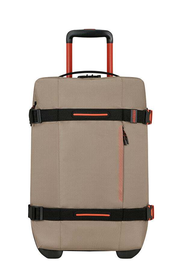 American Tourister Urban Track Duffle with Wheels Coated S  Beige/Orange