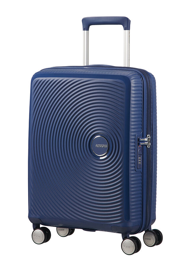 American Tourister Soundbox Spinner extensible 55cm Bleu marine fonc&eacute;