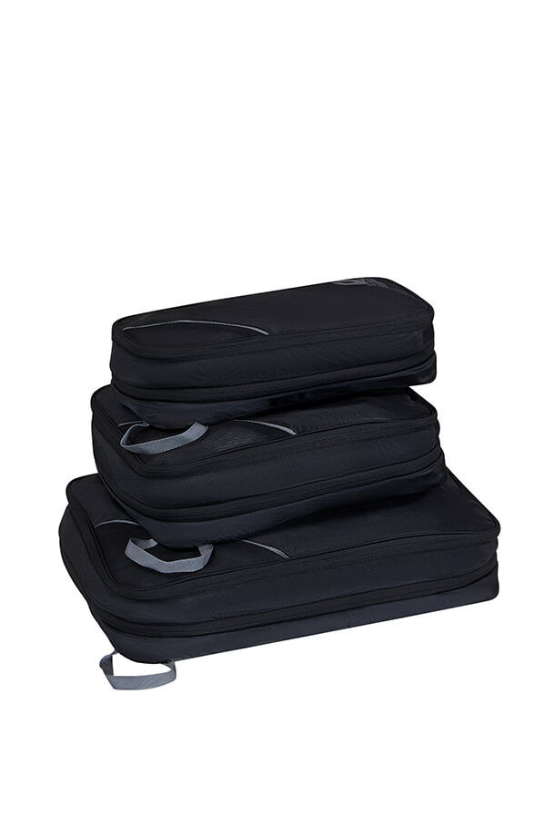 Packing Cubes Set de 3 organisateurs de bagages | American Tourister American Tourist. Ta Packing Cubes S/M/L  Noir/Gris