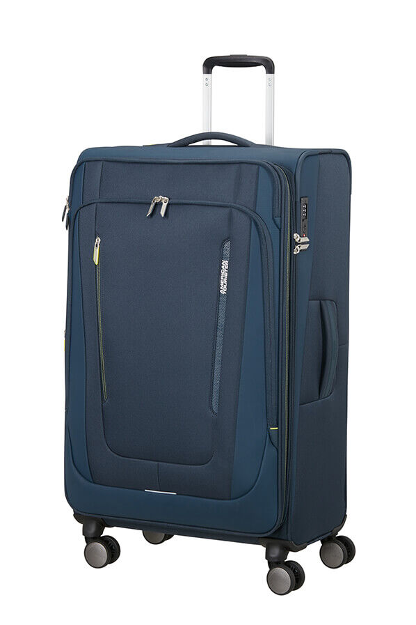 American Tourister Wanderlite Spinner EXP TSA L  Bleu marine fonc&eacute;