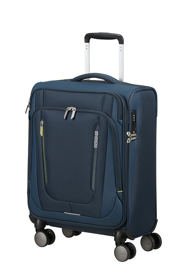 American Tourister Wanderlite Spinner TSA S  Bleu marine fonc&eacute;