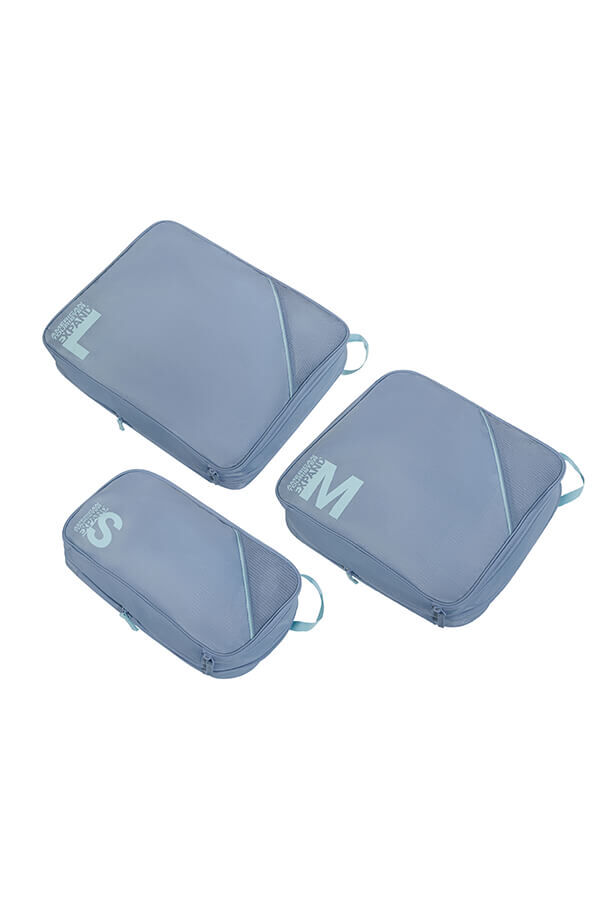 Packing Cubes Set de 3 organisateurs de bagages | American Tourister American Tourist. Ta Packing Cubes S/M/L  Stone Blue/Blue