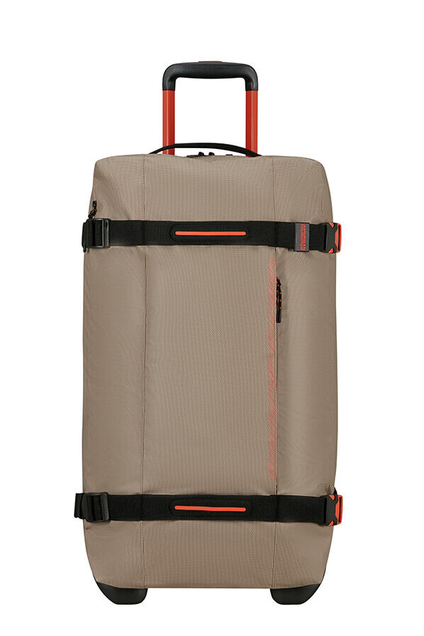 American Tourister Urban Track Duffle with Wheels Coated M  Beige/Orange