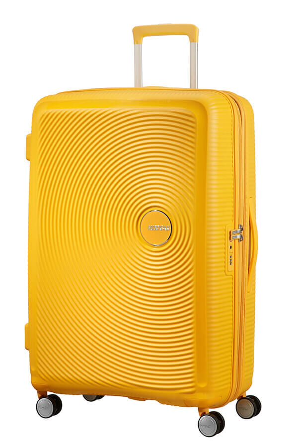 American Tourister Soundbox Spinner 77  Golden Yellow