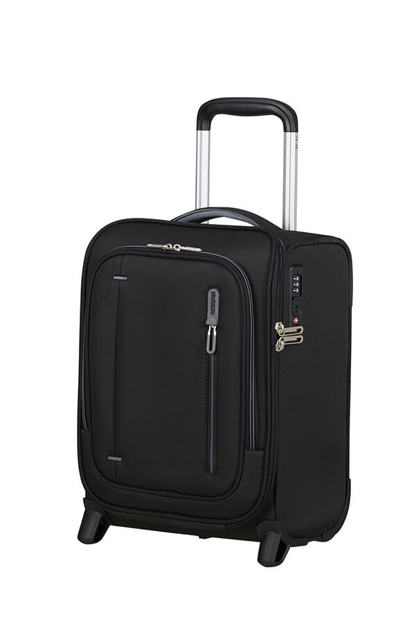 Cloudrider Valise 2 roues S/M | American Tourister Cloudrider Upright Underseater Tsa  Jet Black
