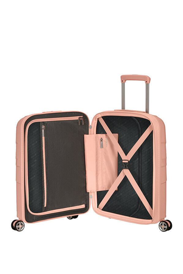 American Tourister StarVibe Spinner Expandable TSA 55cm  Metallic Peach