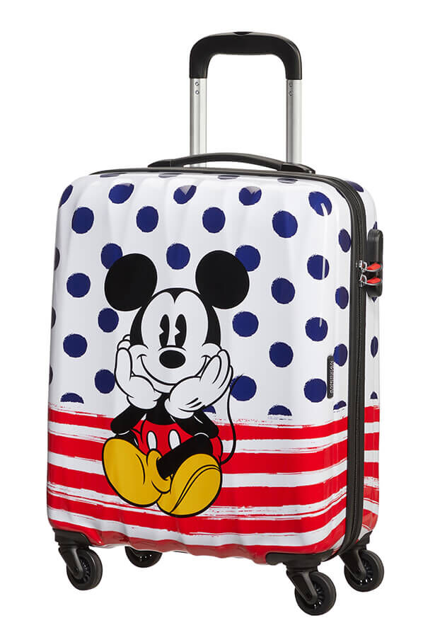 American Tourister Disney Legends Spinner 55cm  Mickey Blue Dots