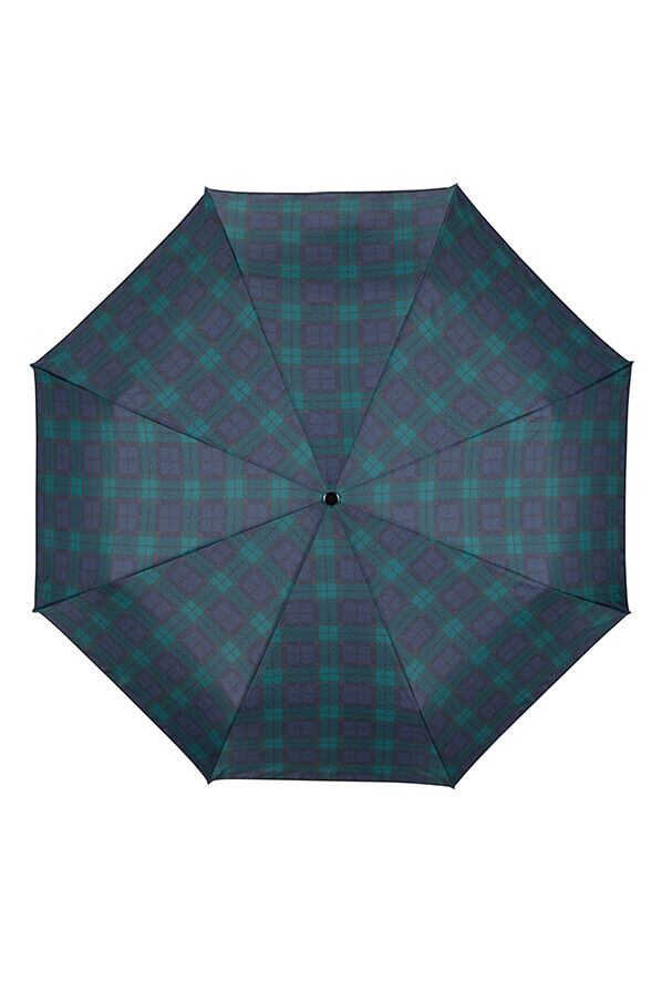 Samsonite Wood Classic S 3 Sect. Auto O/C Crook  Blue/Green Scottish