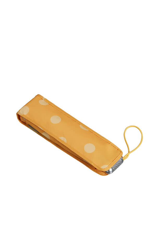 Samsonite Alu Drop S 3 Sect. Manual Flat  Yellow Polka Dots