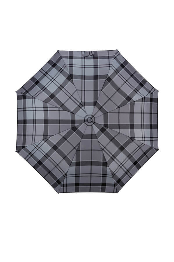 Samsonite Alu Drop S Safe 3 Sect. Auto O/C  Silver Grey Check