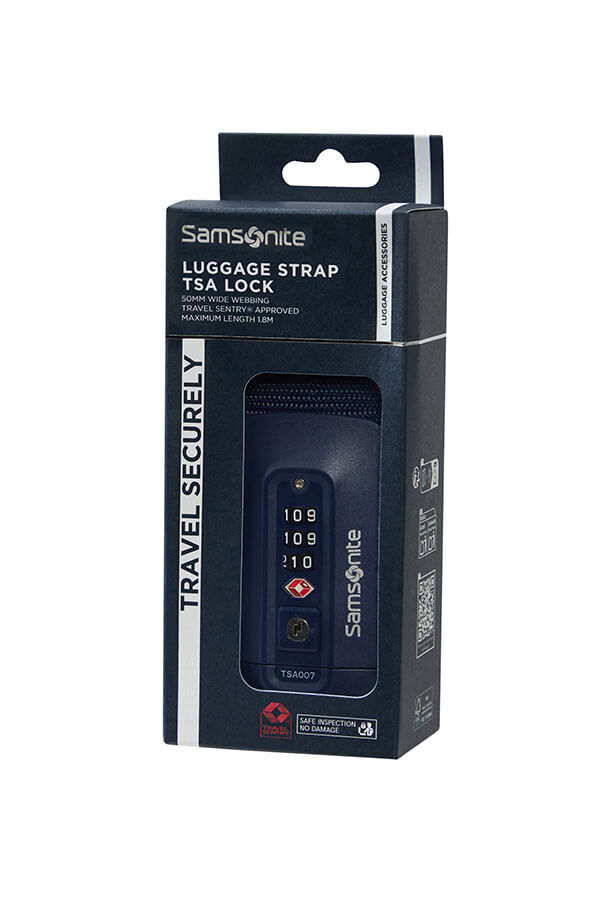 Samsonite Ta Revolution Luggage Strap/TSA Lock  Bleu nuit