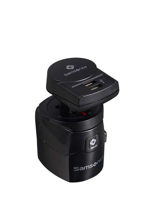 Samsonite Travel Accessories World Adaptor Pro 3-P+USB Black